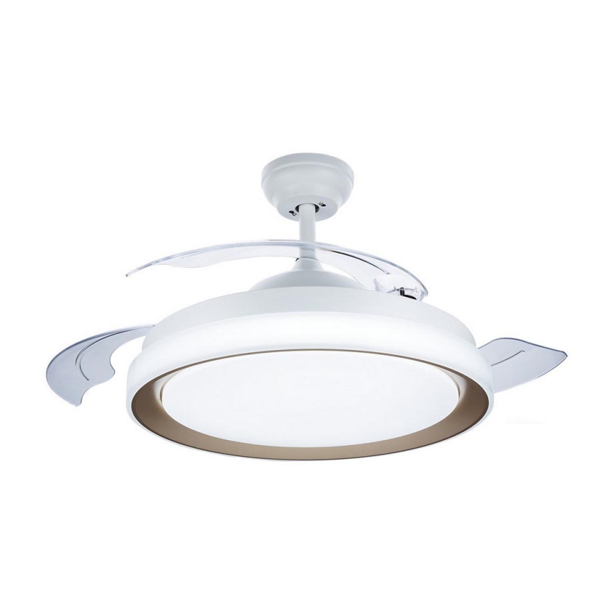 Philips-LED lubinis šviestuvas su ventiliatoriumi LED/35W/230V 5500/4000/2700K + nuotolinio valdymo pultas aukso
