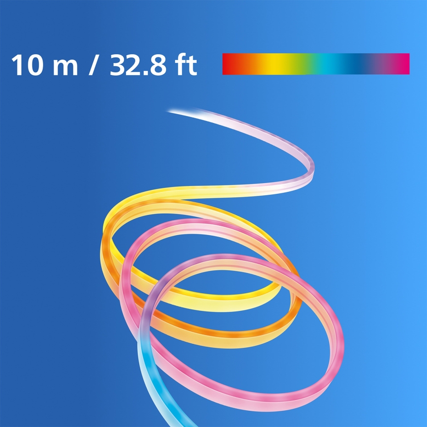 Philips - Dimeriuojama LED RGBIC juosta SMART NEON FLEX 10m LED/45W/230V 2700-6500K Wi-Fi