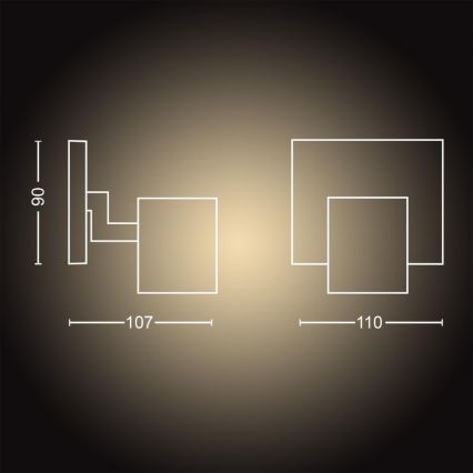 Philips - LED pritemdomas akcentinis apšvietimas Hue RUNNER 1xGU10/4,2W/230V 2200-6500K balta