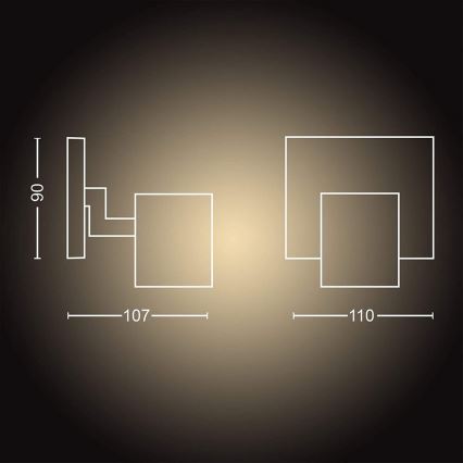 Philips - LED pritemdomas akcentinis apšvietimas Hue RUNNER 1xGU10/4,2W/230V 2200-6500K + nuotolinio valdymo pultas balta