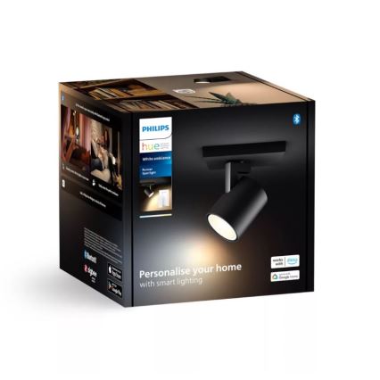 Philips - LED pritemdomas akcentinis apšvietimas Hue RUNNER 1xGU10/4,2W/230V 2200-6500K + nuotolinio valdymo pultas juoda
