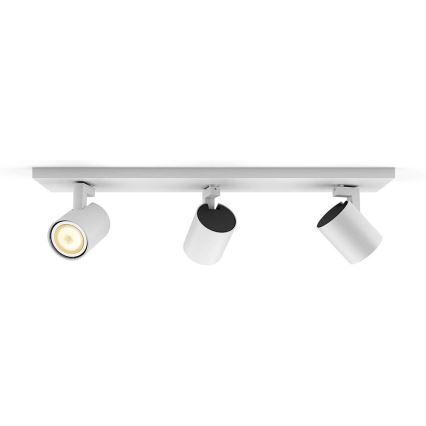 Philips - LED pritemdomas akcentinis apšvietimas Hue RUNNER 3xGU10/4,2W/230V 2200-6500K + nuotolinio valdymo pultas balta