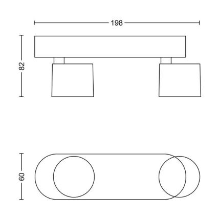 Philips - LED pritemdomas akcentinis apšvietimas 2xLED/4,5W/230V