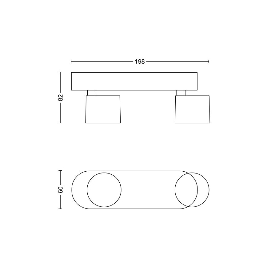 Philips - LED pritemdomas akcentinis apšvietimas 2xLED/4,5W/230V