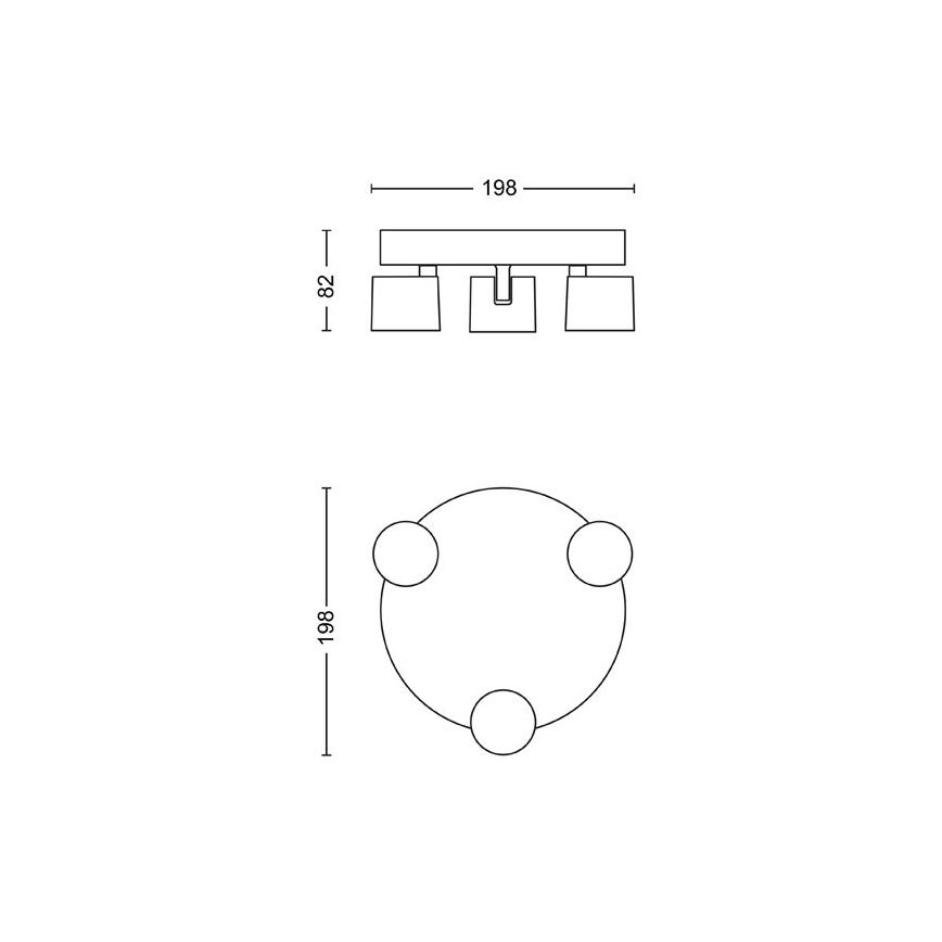 Philips - LED pritemdomas akcentinis apšvietimas 3xLED/4,5W/230V