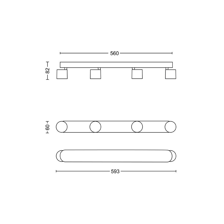 Philips - LED pritemdomas akcentinis apšvietimas 4xLED/4,5W/230V