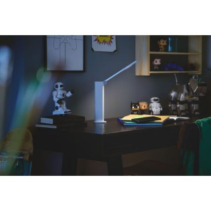 Philips - LED pritemdomas, liečiamas stalinis šviestuvas AMBER LED/5W/5V 1800 mAh balta