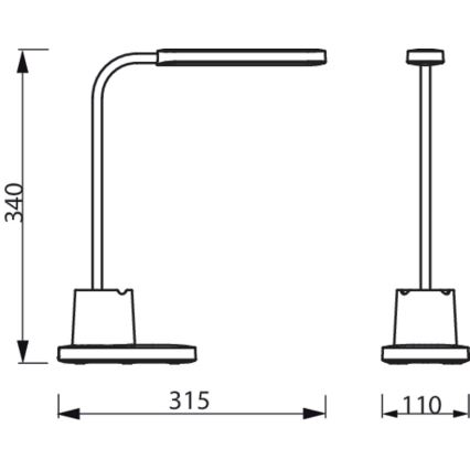 Philips - LED pritemdomas, liečiamas stalinis šviestuvas BUCKET LED/7W/5V 1800 mAh 3000/4000/5700K CRI 90