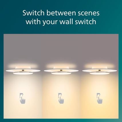 Philips- LED Pritemdomas lubinis šviestuvas SCENE SWITCH LED/30W/230V 2700K juoda