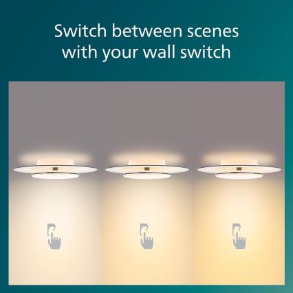 Philips- LED Pritemdomas lubinis šviestuvas SCENE SWITCH LED/30W/230V 2700K juoda