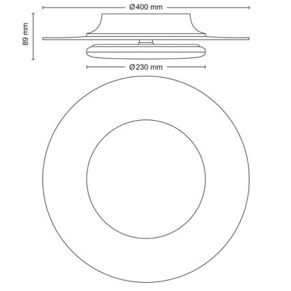 Philips- LED Pritemdomas lubinis šviestuvas SCENE SWITCH LED/30W/230V 4000K sidabras