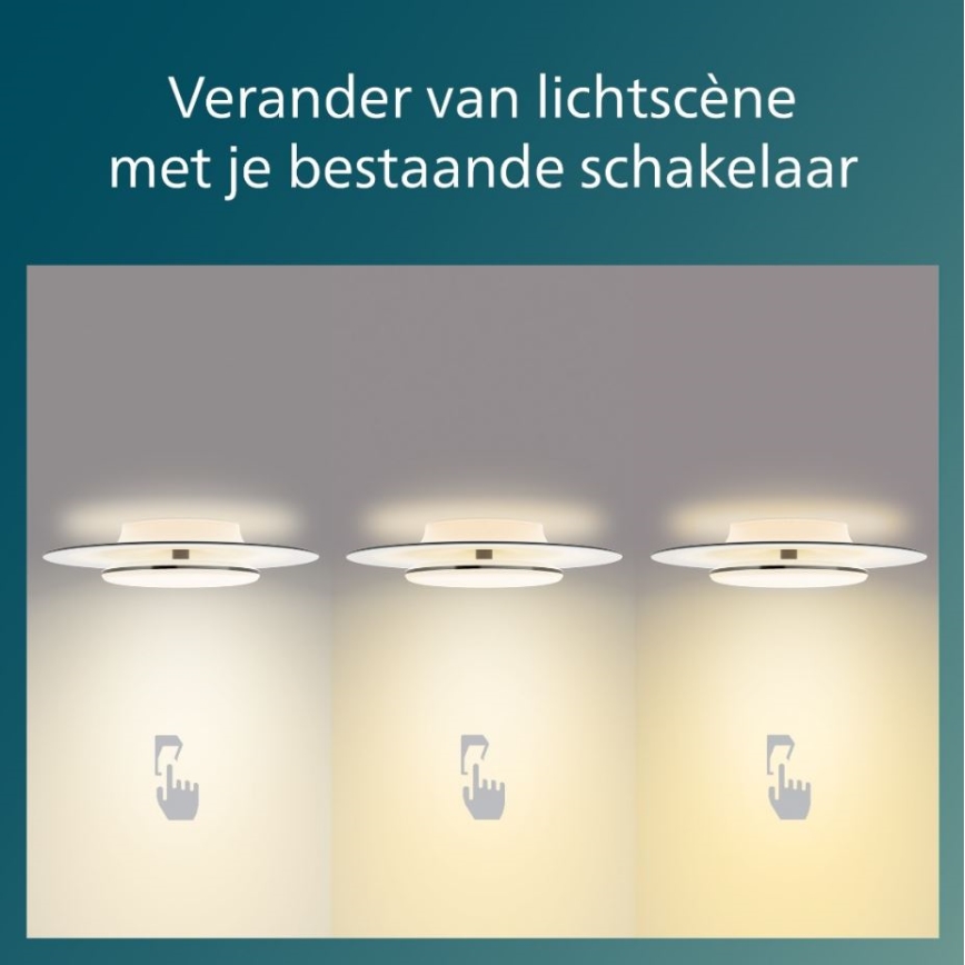 Philips- LED Pritemdomas lubinis šviestuvas SCENE SWITCH LED/40W/230V 2700K juoda