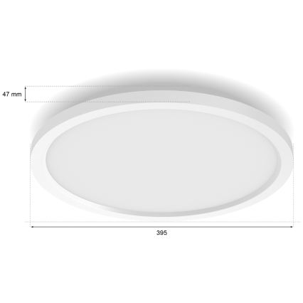 Philips - dimeriu reguliuojamas LED lubų šviestuvas Hue AURELLE LED/21W/230V 2200-6500K diametras 39,5 cm baltas