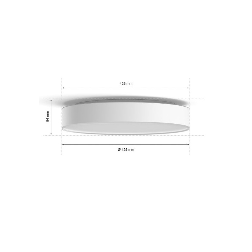 Philips - LED Pritemdomas lubinis šviestuvas Hue LED/33,5W/230V 2200-6500K diametras 425 mm balta + nuotolinio valdymo pultas