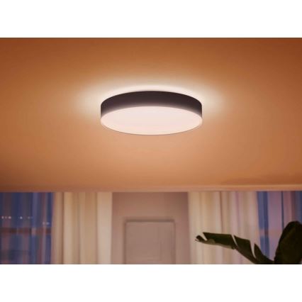 Philips - LED Pritemdomas lubinis šviestuvas Hue LED/33,5W/230V 2200-6500K diametras 425 mm juoda + nuotolinio valdymo pultas