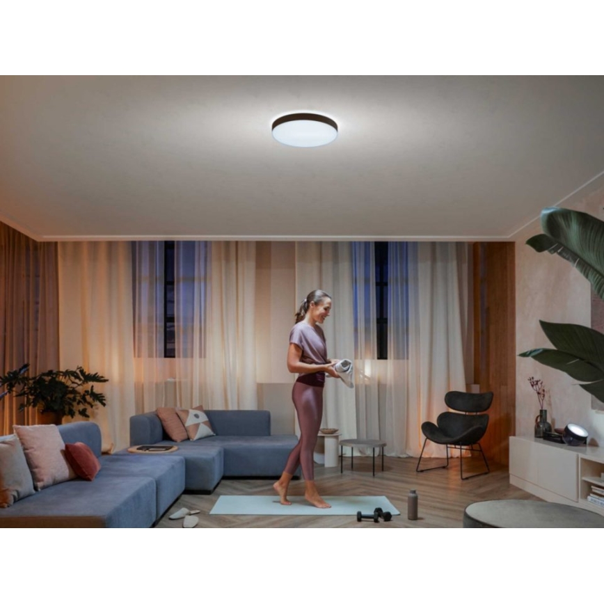Philips - LED Pritemdomas lubinis šviestuvas Hue LED/33,5W/230V 2200-6500K diametras 425 mm juoda + nuotolinio valdymo pultas