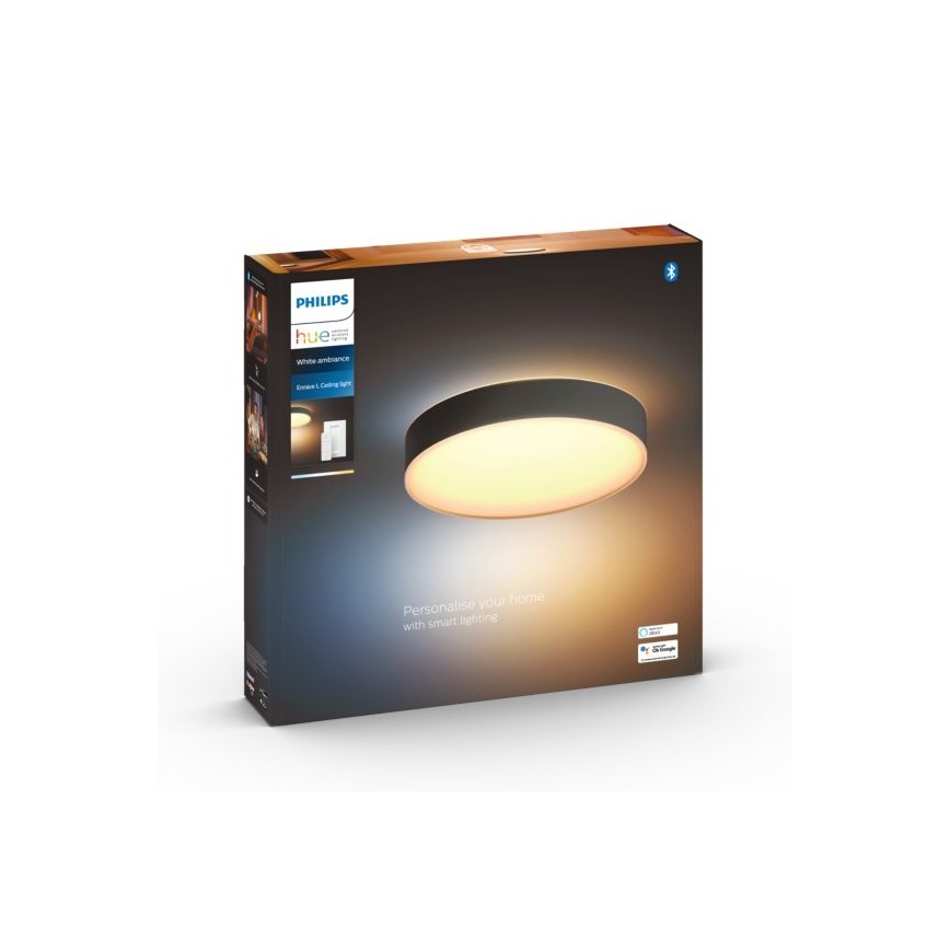 Philips - LED Pritemdomas lubinis šviestuvas Hue LED/33,5W/230V 2200-6500K diametras 425 mm juoda + nuotolinio valdymo pultas