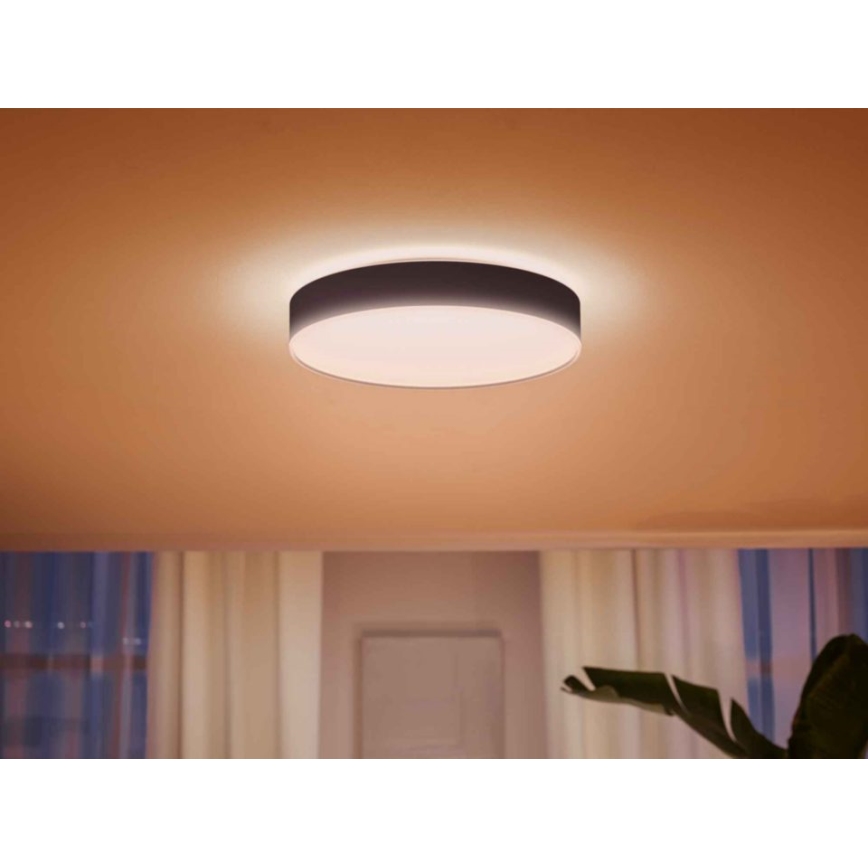 Philips - reguliuojamas LED lubinis šviestuvas Hue LED/33,5W/230V 2200-6500K Ø 425 mm juodas + nuotolinis valdymas