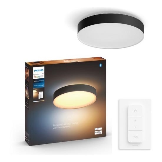 Philips - LED Pritemdomas lubinis šviestuvas Hue LED/33,5W/230V 2200-6500K diametras 425 mm juoda + nuotolinio valdymo pultas