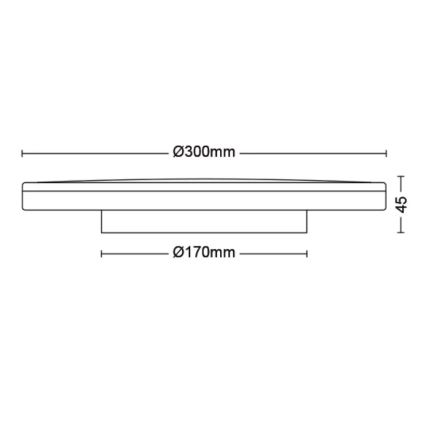 Philips - LED Pritemdomas lubinis šviestuvas SCENE SWITCH LED/18W/230V diametras 30 cm 2700K juoda