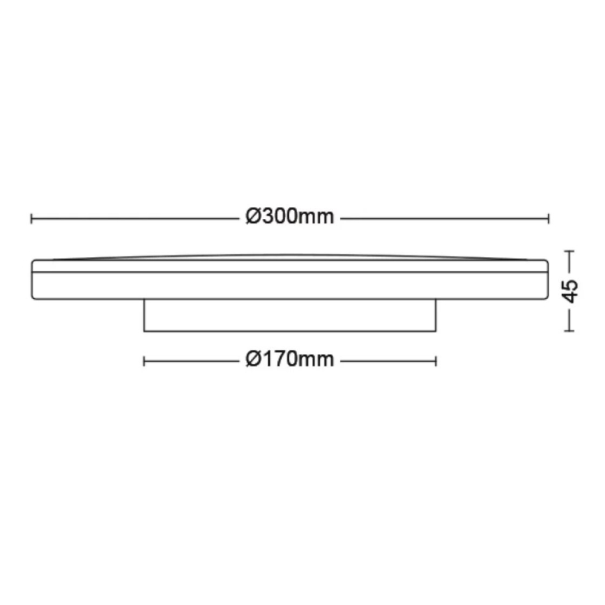 Philips - LED Pritemdomas lubinis šviestuvas SCENE SWITCH LED/18W/230V diametras 30 cm 2700K balta