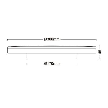 Philips - LED Pritemdomas lubinis šviestuvas SCENE SWITCH LED/18W/230V diametras 30 cm 4000K juoda