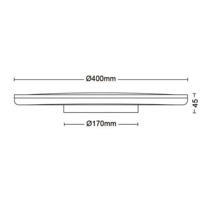 Philips - LED Pritemdomas lubinis šviestuvas SCENE SWITCH LED/22W/230V diametras 40 cm 2700K juoda