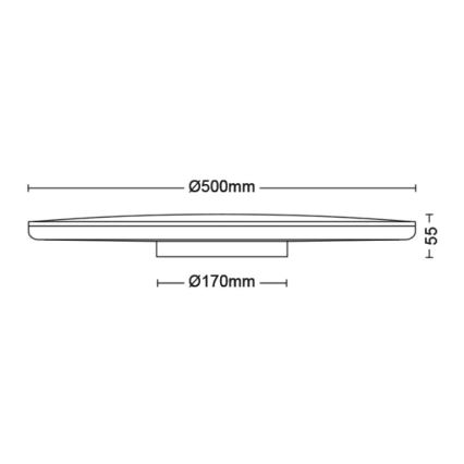 Philips - LED Pritemdomas lubinis šviestuvas SCENE SWITCH LED/36W/230V diametras 50 cm 2700K juoda