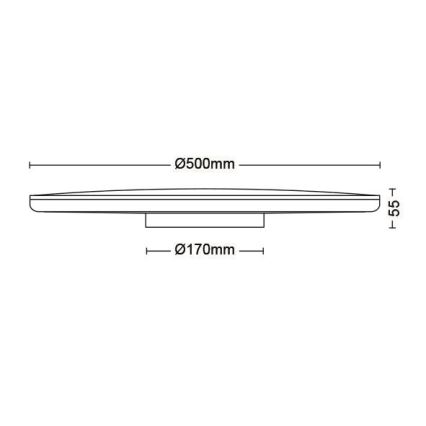 Philips - LED Pritemdomas lubinis šviestuvas SCENE SWITCH LED/36W/230V diametras 50 cm 4000K juoda