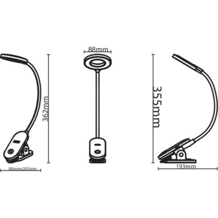 Philips - LED Pritemdomas šviestuvas su segtuku LED/5W/5V CRI 90