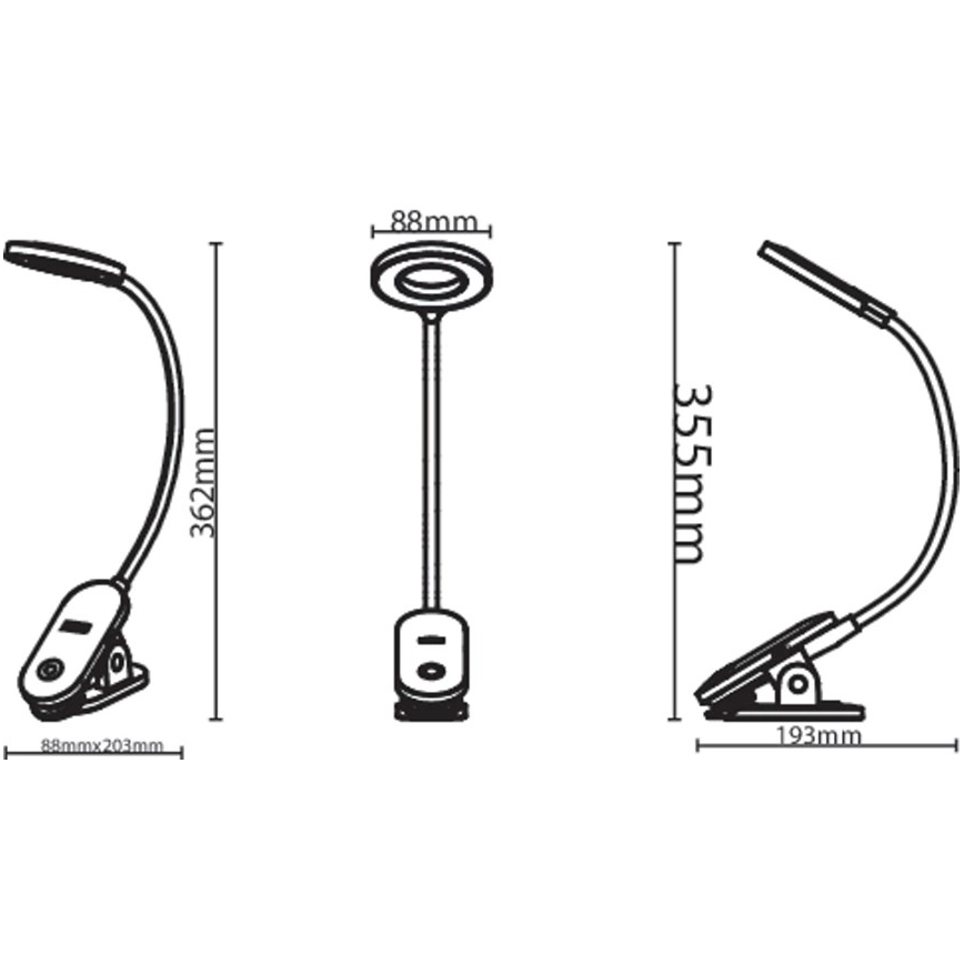 Philips - LED Pritemdomas šviestuvas su segtuku LED/5W/5V CRI 90