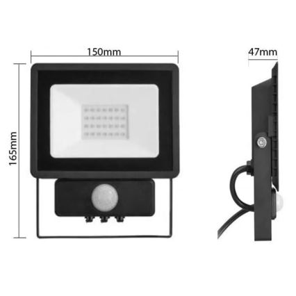 Philips - LED Prožektorius su jutikliu DECOFLOOD LED/20W/230V IP65