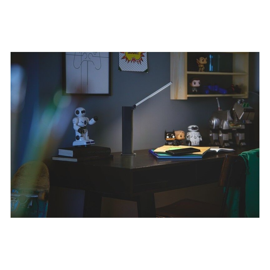 Philips – LED Reguliuojama jutiklinė stalinė lempa AMBER LED/5W/5V juoda