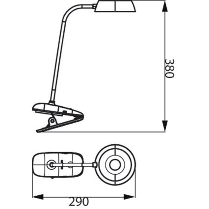 Philips - LED Reguliuojama lempa su segtuku DONUTCLIP LED/3W/5V CRI 90 balta