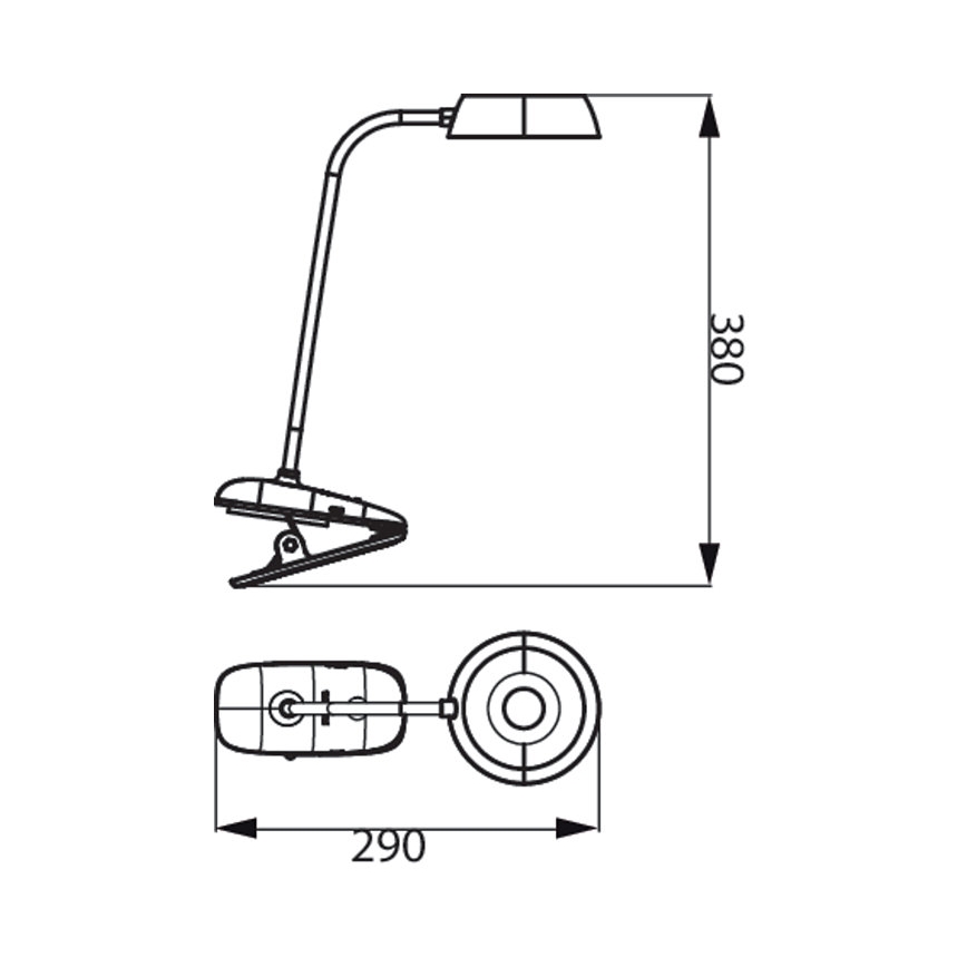 Philips - LED Reguliuojama lempa su segtuku DONUTCLIP LED/3W/5V CRI 90 balta