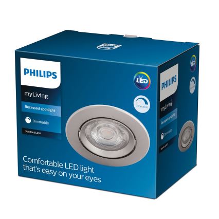 Philips - LED Reguliuojamas įleidžiamas šviestuvas  LED/5W/230V 2700K