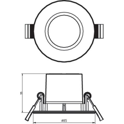 Philips - LED Reguliuojamas įleidžiamas vonios šviestuvas DIVE 1xLED/5W/230V IP65