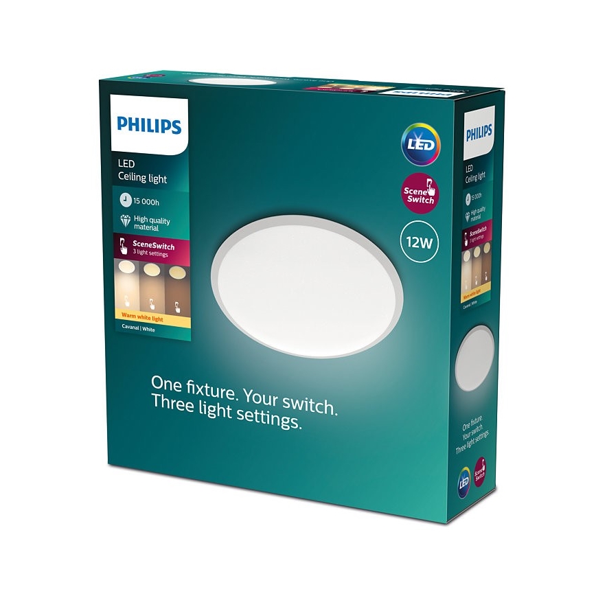 Philips - LED Reguliuojamas lubinis šviestuvas SCENE SWITCH LED/12W/230V