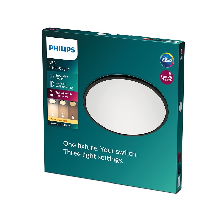 Philips - LED Reguliuojamas lubinis šviestuvas SCENE SWITCH LED/18W/230V