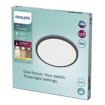 Philips - LED Reguliuojamas vonios lubinis šviestuvas SCENE SWITCH LED/18W/230V IP44 2700K