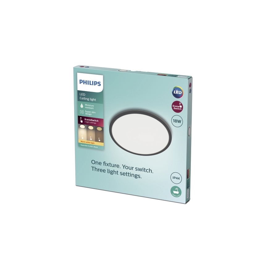 Philips - LED Reguliuojamas vonios lubinis šviestuvas SCENE SWITCH LED/18W/230V IP44 2700K