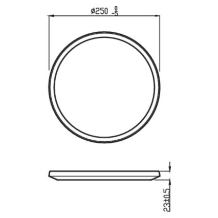 Philips - LED Reguliuojamas lubinis šviestuvas SUPERSLIM CL550 LED/15W/230V