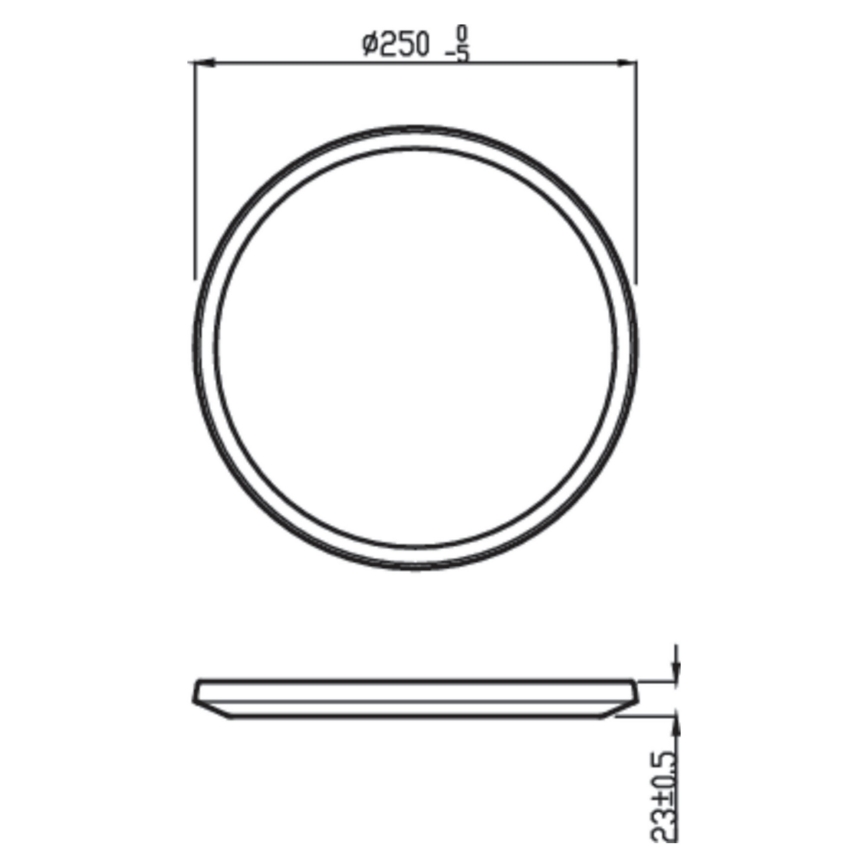 Philips - LED Reguliuojamas lubinis šviestuvas SUPERSLIM CL550 LED/15W/230V