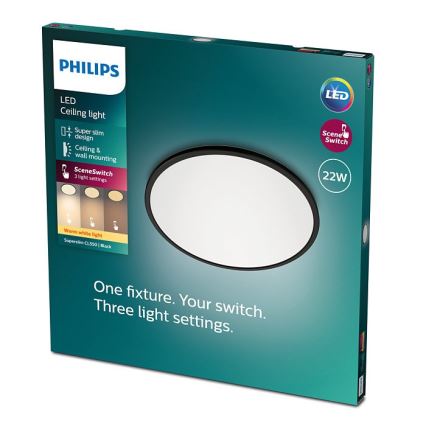 Philips - LED Reguliuojamas lubinis šviestuvas SCENE SWITCH LED/22W/230V