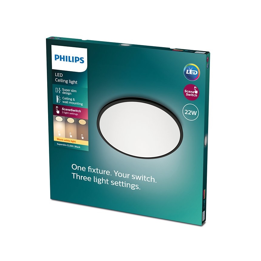 Philips - LED Reguliuojamas lubinis šviestuvas SCENE SWITCH LED/22W/230V