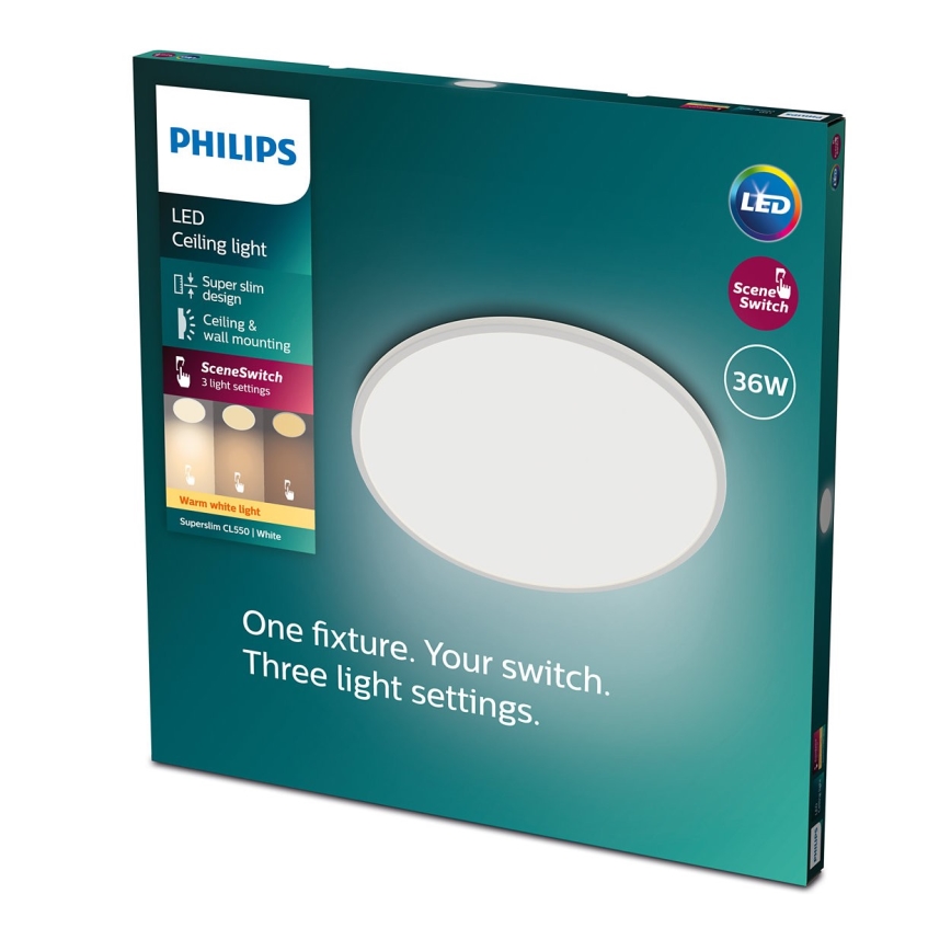 Philips - LED Reguliuojamas lubinis šviestuvas SCENE SWITCH LED/36W/230V