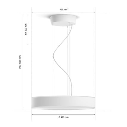 Philips - LED Reguliuojamas pakabinamas sietynas Hue LED/33,5W/230V 2200-6500K balta + nuotolinio valdymo pultas