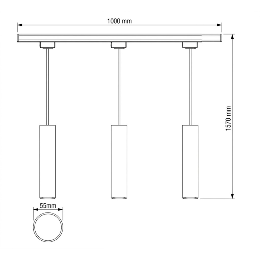 Philips - LED RGBW reguliuojamas pakabinamas šviestuvas ant laido EASYLINK HUE lištinėje sistemoje 3xGU10/4,7W/230V 2200-6500K 1m juodas + Hue bridge