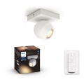 Philips - LED reguliuojamas taškinis šviestuvas Hue BUCKRAM 1xGU10/5W/230V + nuotolinis valdymas