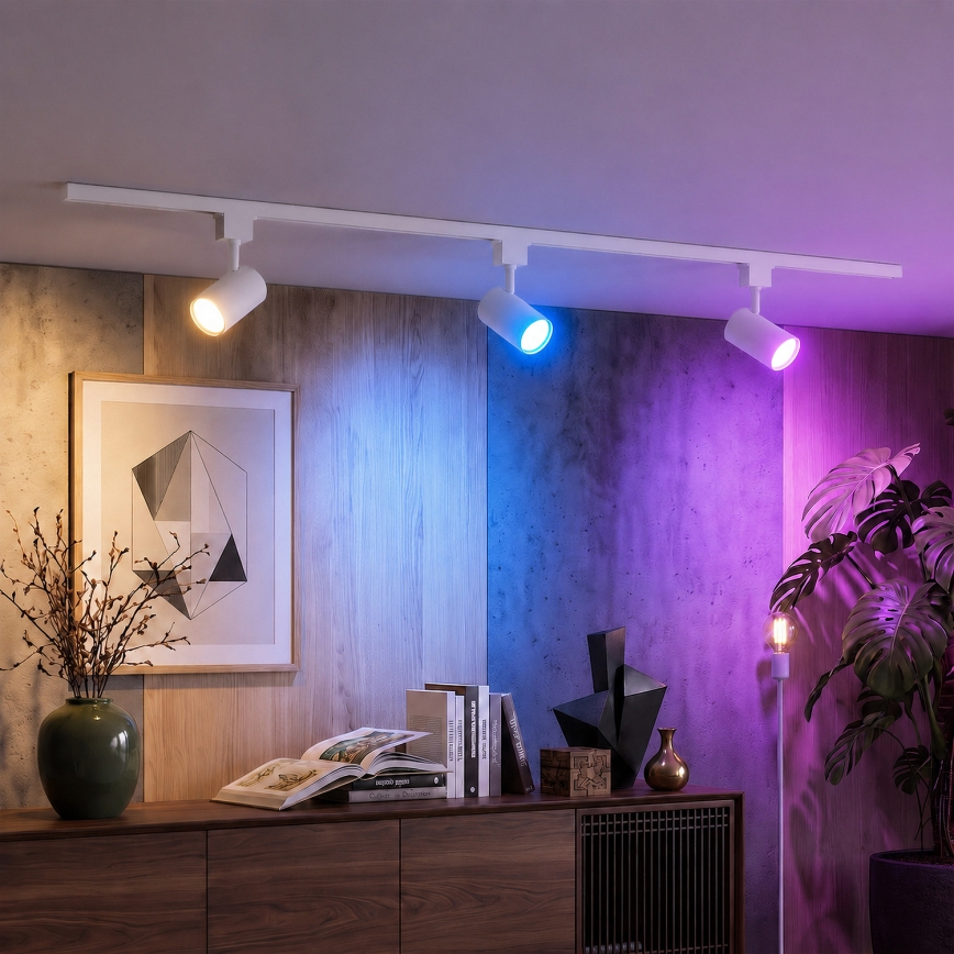 Philips - LED RGBW dimeriuojamas taškinis šviestuvas bėgelio sistemoje EASYLINK HUE 3xGU10/4,7W/230V 2200-6500K 1m balta